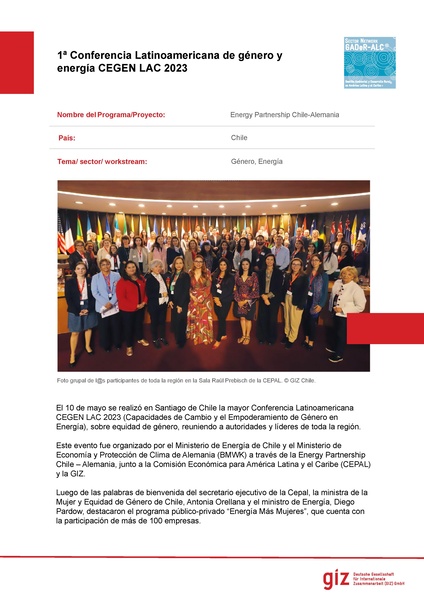 File:1ª Conferencia Latinoamericana de género y energía CEGEN LAC 2023.pdf