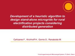 Development of a Heuristic Algorithm to Design Stand-Alone Microgrids for Rural Electrification Projects Considering Distributed Generation