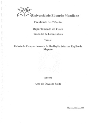 PT-Estudo do comportamento da radiacao solar na regiao de Maputo-António Osvaldo Saide.pdf