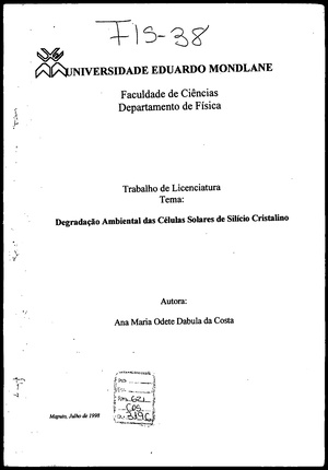 PT-Degradação Ambiental das Células Solares de Silício Cristalino-Ana Maria Odete Dabula da Costa.pdf