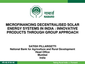Microfinancing decentralized solar energy systems in India.pdf