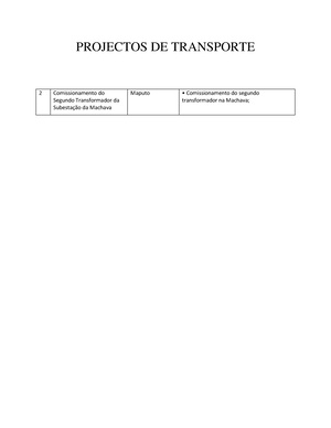 PT-Projectos de Transporte - Comisionamento do segundo Transformador da Subestacao-Electricidade de Mocambique.pdf