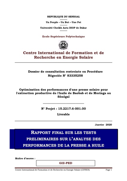 File:Tests huile de baobab et de moringa Livrable 1 Analyse des performances de la presse.pdf