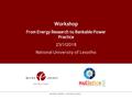 Workshop From Energy Research to Bankable Power Practice.pdf