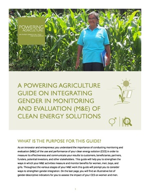 A Powering Agriculture Guide on Integrating Gender in Monitoring and Evaluation (M&E) of Clean Energy Solutions.pdf