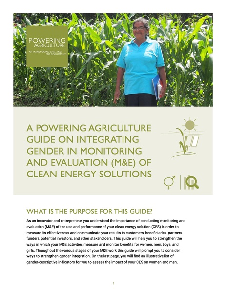 File:A Powering Agriculture Guide on Integrating Gender in Monitoring and Evaluation (M&E) of Clean Energy Solutions.pdf
