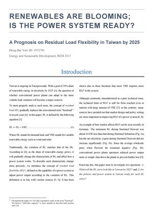 Renewables are blooming; is the power system ready? A Prognosis on Residual Load Flexibility in Taiwan by 2025.pdf