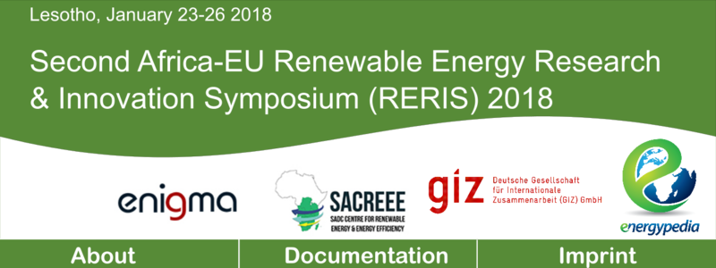 Second Africa-EU Renewable Energy Research & Innovation Symposium (RERIS) 2018