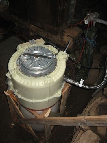 Top view of the installed turbine