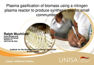 Plasma Gasification of BIomass Using a Nitrogen Plasma Reactor to Produce Synthesis Gas for a Small Communities.pdf