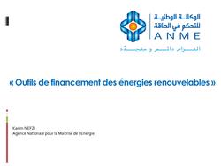 Les outils de financement des ERs en Tunisie