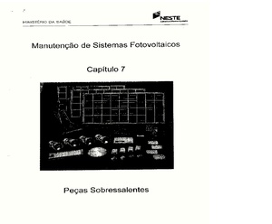 PT-Manutencao de Sistemas fotovoltaicos, Capitulo 7, Pecas Sobressalentes-Ministerio da Saude.pdf