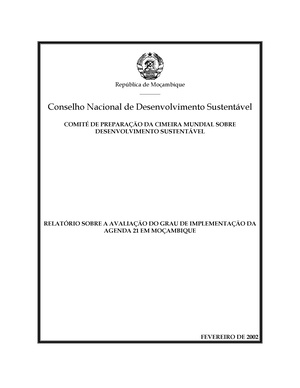 PT-RELATÓRIO SOBRE A APT-VALIAÇÃO DO GRAU DE IMPLEMENTAÇÃO DA AGENDA 21 EM MOÇAMBIQUE-Conselho Nacional de Desenvolvimento Sustentável.pdf