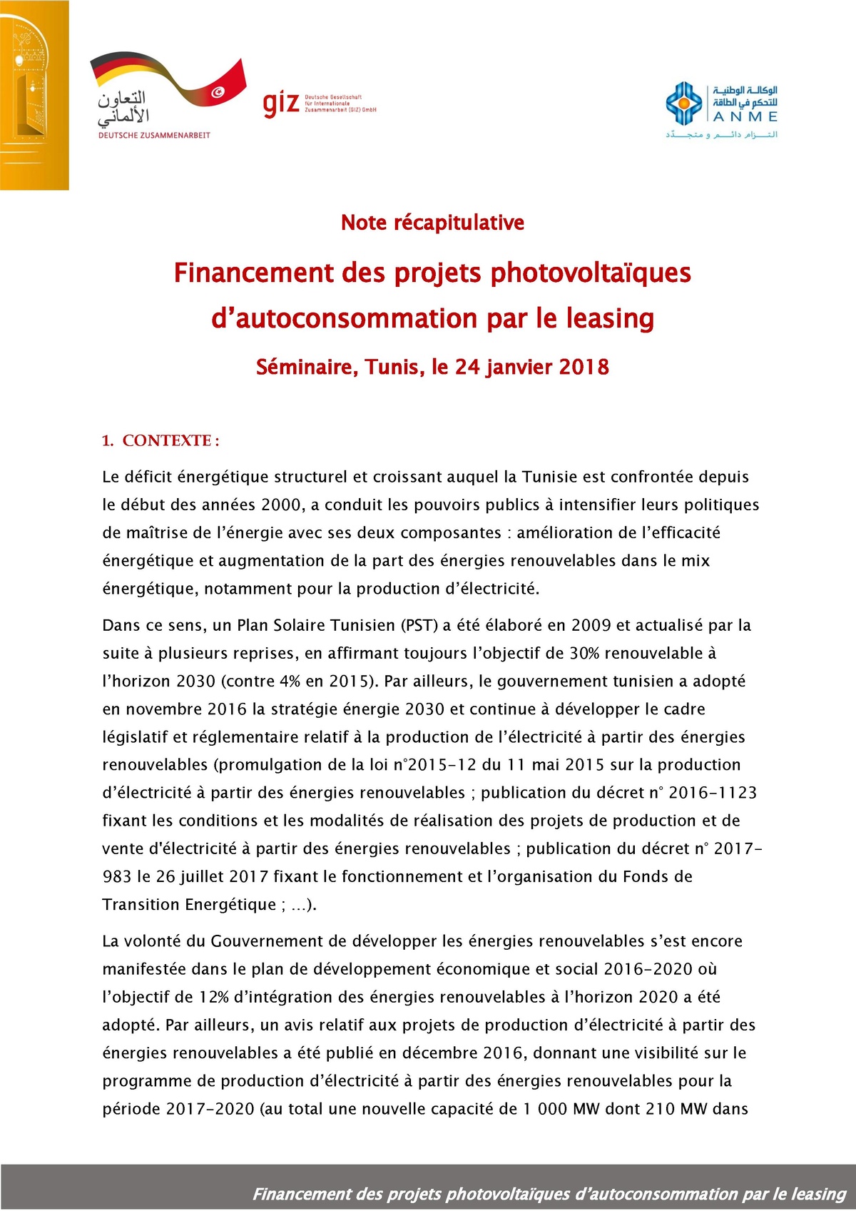 File Note Sur Le Programme Du S minaire Financement Du PV Non 