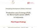 130410 EnDev Indonesia - PUE and MHP - Pilot Project Findings.pdf