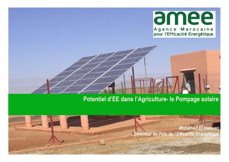 File:Potentiel d'EE dans l'Agriculture- le Pompage solaire.pdf