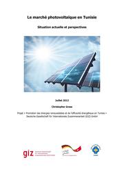 "Le marché photovoltaïque en Tunisie Situation actuelle et perspectives" (2013), C.Gross/GIZ (en francais)