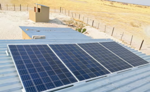 Solar panels installed in Namibia.png