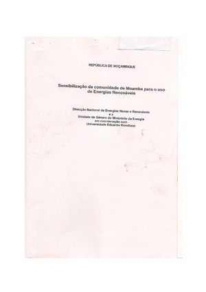 PT-Sensibelizacao da comunidade de Moamba para o uso de energias Renovaveis-Direccao Nacional de Energias Novas e renovaveis.pdf