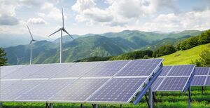 Solar panels with wind turbines.jpg