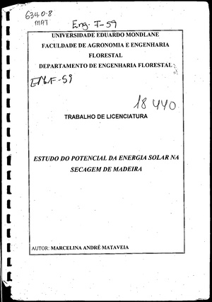 PT-Estudo do Potencial da Energia Solar na Secagem da Madeira-Marcelina André Mataveia.pdf