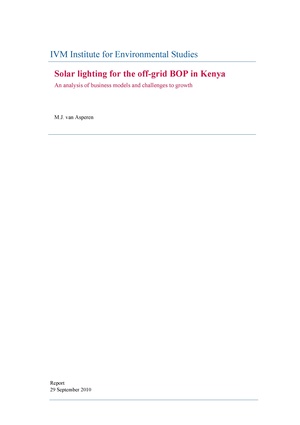 Van Asperen - Solar lighting for the off-grid BOP in Kenya An analysis of business models and challenges to growth.pdf