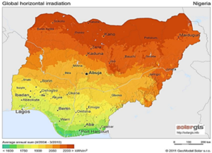 Solar Irradiation Potential of Nigeria.png