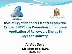 Role of Egypt National Cleaner Production Centre (ENCPC) in Promotion of Industrial Application of Renewable Energy in Egyptian Industry.pdf
