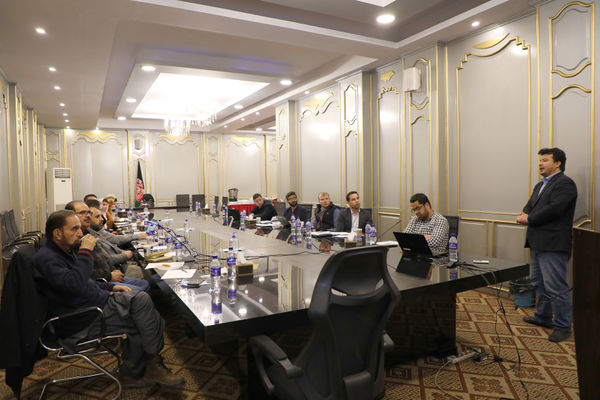 On 26th January 2021, the Afghan German Cooperation, Energy program conducted “stablishing the Solar PV Market in Afghanistan” Kick-off meeting with 15 representatives from Afghanistan Renewable Energy Union (AREU), ESIP and ideas into energy (a German non-profit organization) in Park Star hotel, Kabul Afghanistan. Photo by Maryam Sepehr.