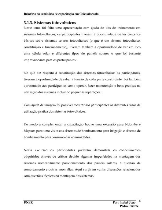 File Pt Relatorio Do Seminario De Capacitacao Em Chicualacuala Isabel Joao Et Al Pdf Energypedia Info