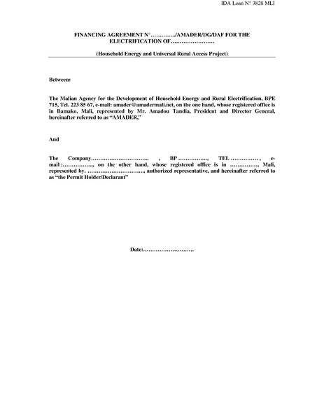 File:Mali Model Financing Agreement.pdf