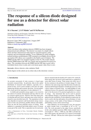 EN-The response of a silicon diode designed for use as a detector for direct solar radiation-M A Macome; et. al..pdf