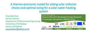 A Thermo-economic Model for Aiding Solar Collector Choice and Optimal Sizing for a Solar Water Heating System.pdf