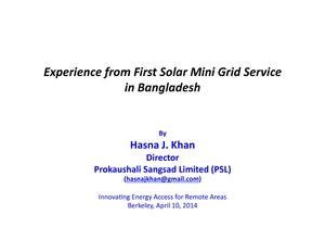 Experience from First Solar Mini Grid Service in Bangladesh.pdf