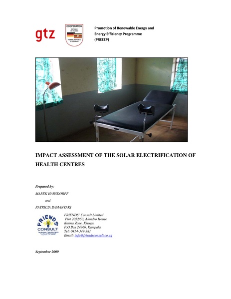 File:Impact Assessment PV Health Centres PREEEP Uganda 2009.pdf