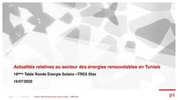 Les actualités liées aux projets d'ERs en Tunisie + Projet RMS