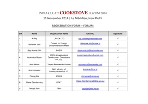 Registration List - India Clean Cookstove Forum 2014 (11th Nov).pdf