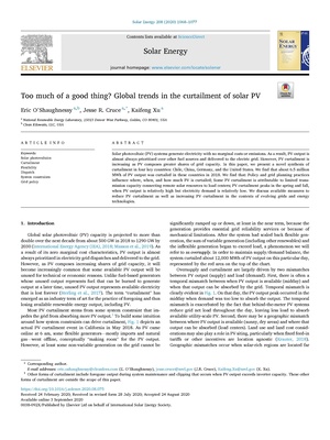 084 Too much of a good thing Global trends in the curtailment of solar PV.pdf