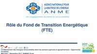 Rôle du Fond de Transition Energétique (FTE)