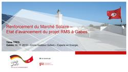 Etat d'avancement du projet RMS à Gabès 10.2019