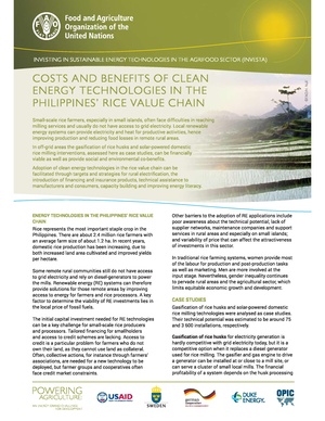 Costs and Benefits of Clean Energy Technologies in the Philippines' Rice Value Chain.pdf