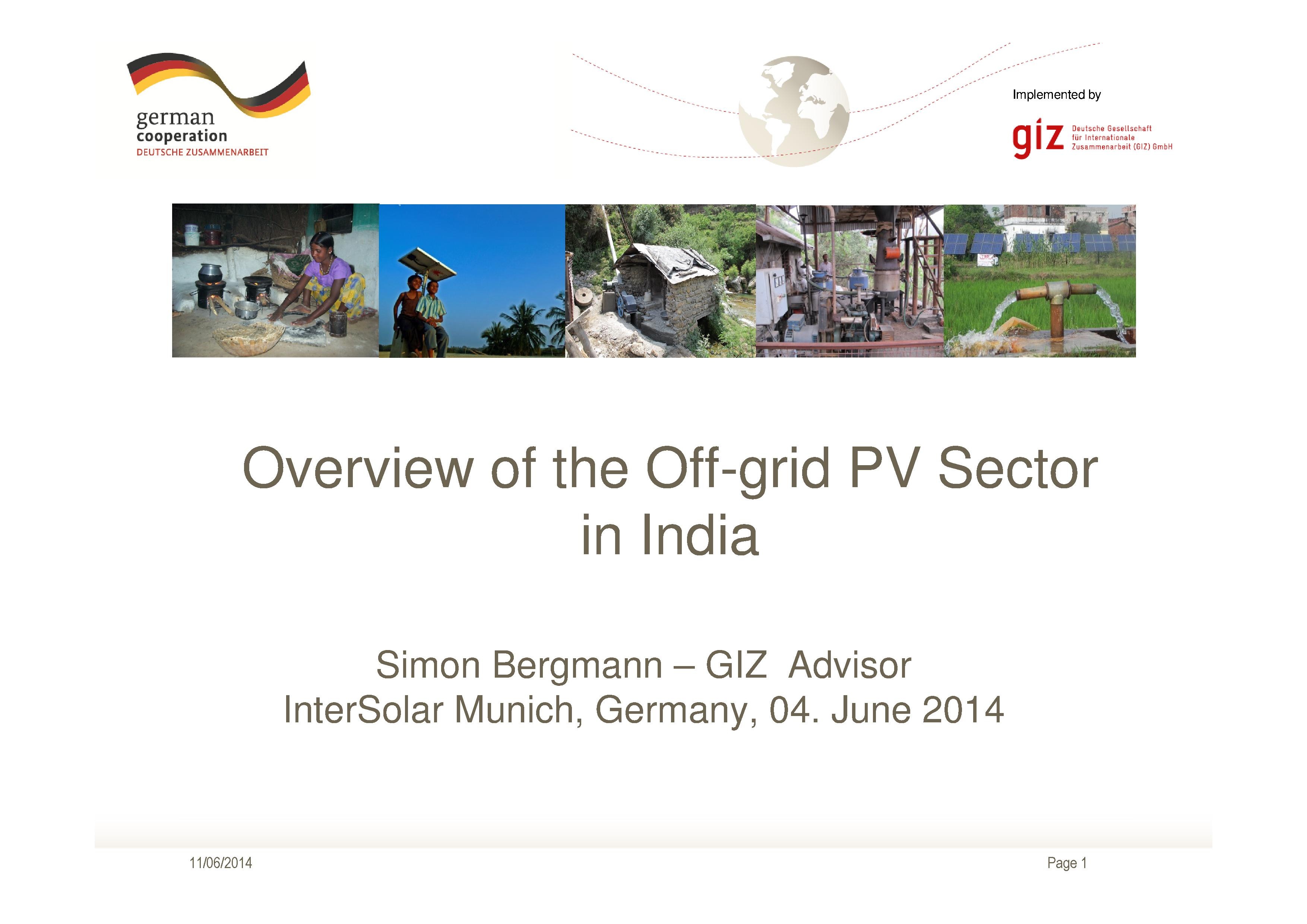 PV Off Grid Market Potential in India