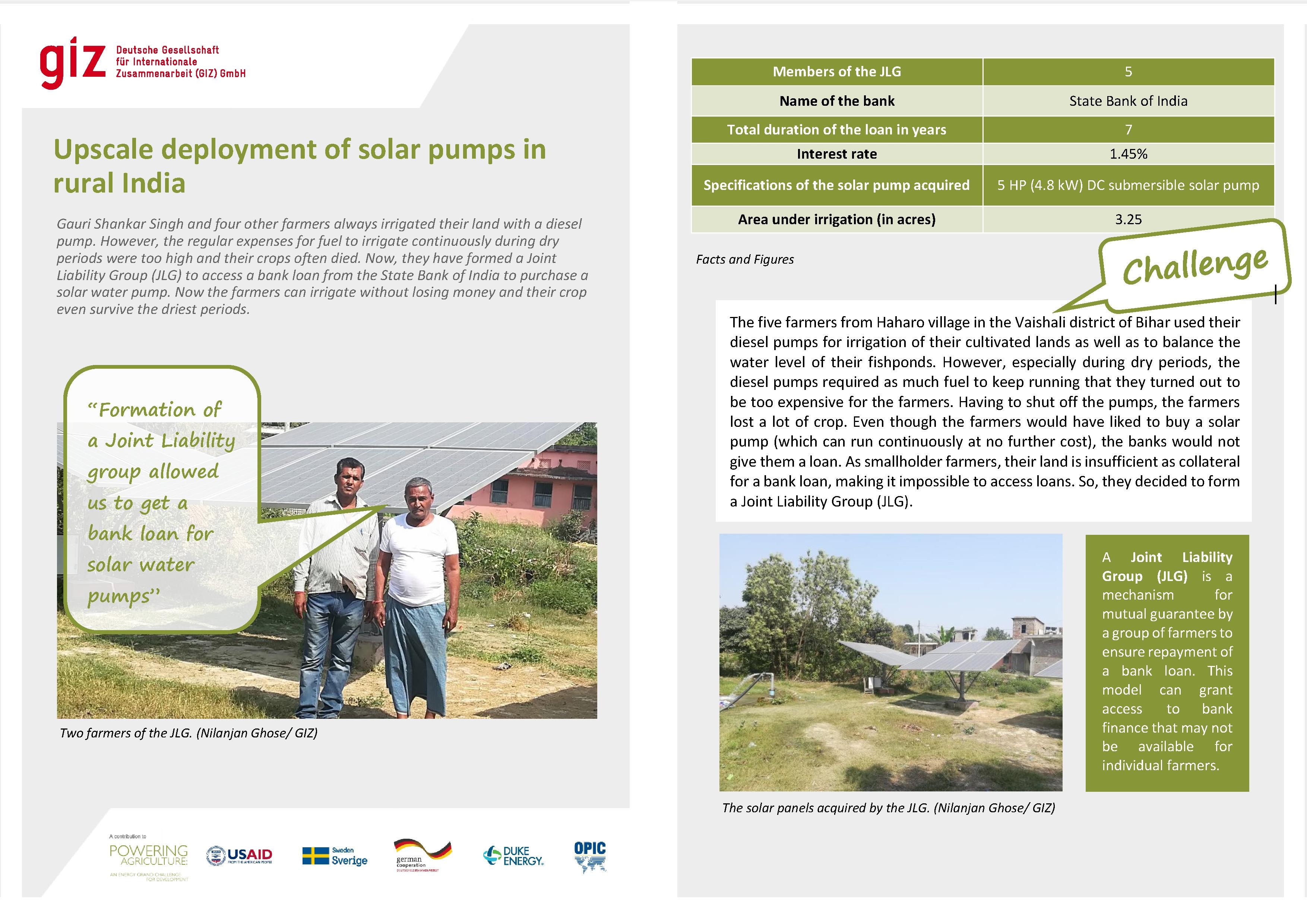 Story Sheet: Upscale deployment of solar pumps in rural India