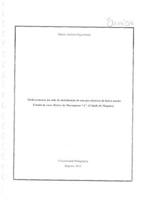 PT-Melhoramento da rede de distribuicao de energia eléctrica de baixo tensao. Estudo de caso-Bairro de Maxaquene- Dercio Nguenhene.pdf