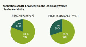 Application of dre knowledge in the job among women.png