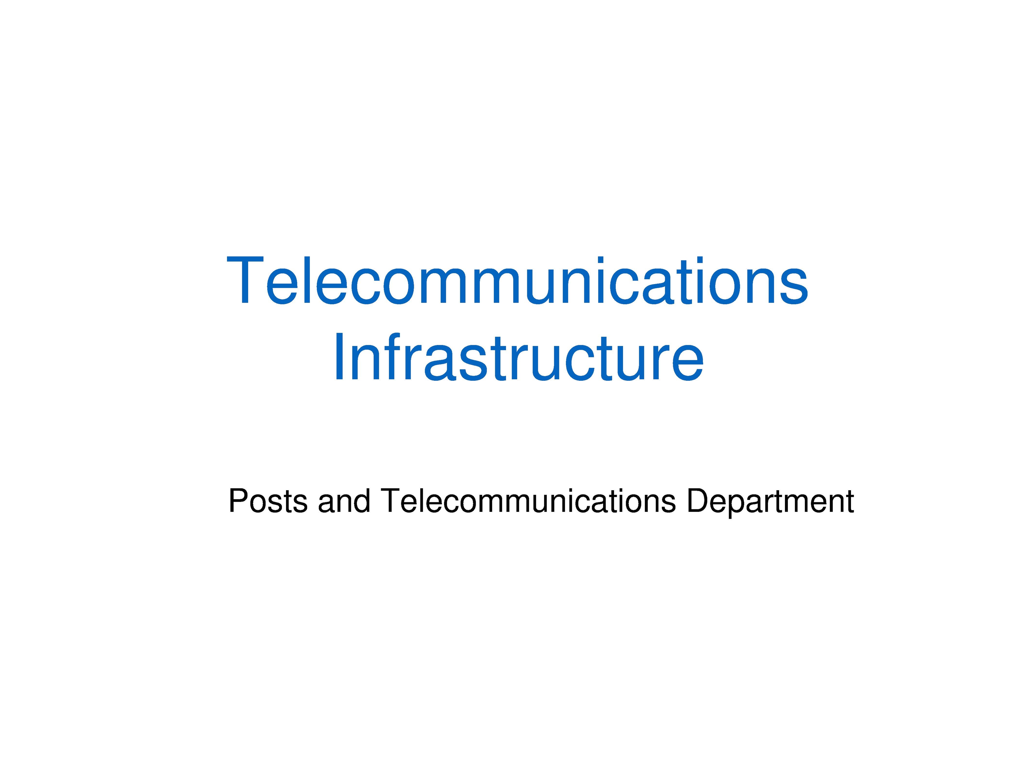 MOCIT - Telecommunications Infrastructure, Posts and Telecommunications Department