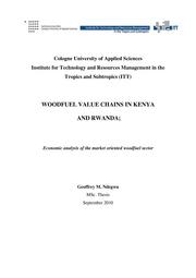 Woodfuel Value Chains in Kenya+Rwanda