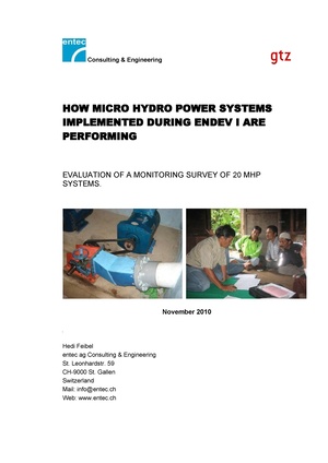 How MHP systems implemented under EnDev1 Indonesia are performing (November 2010) - GTZ Indonesia - November 2010.pdf