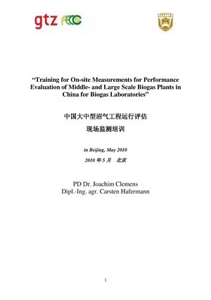 Training for On-site Measurements for Performance Evaluation of Middle- and Large Scale Biogas Plants in China for Biogas Laboratories.pdf