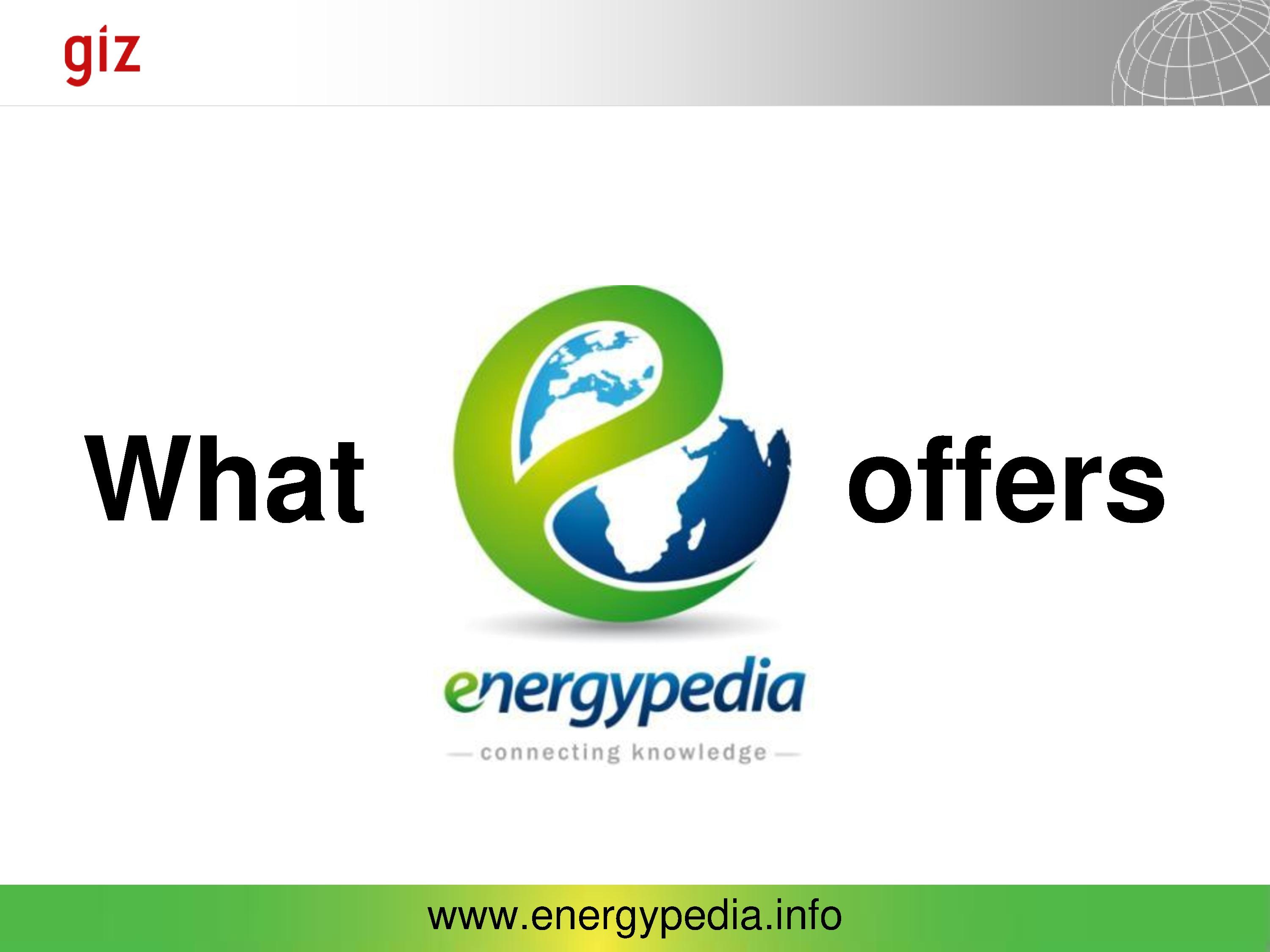 Energypedia functions